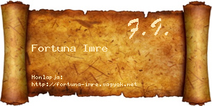 Fortuna Imre névjegykártya
